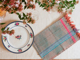 Torchon turquoise tissé main